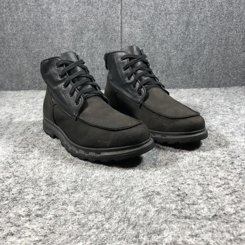 Sorel Boots Mens 15 Black‎ Leather Waterproof Snow Lace Up NM2631-010